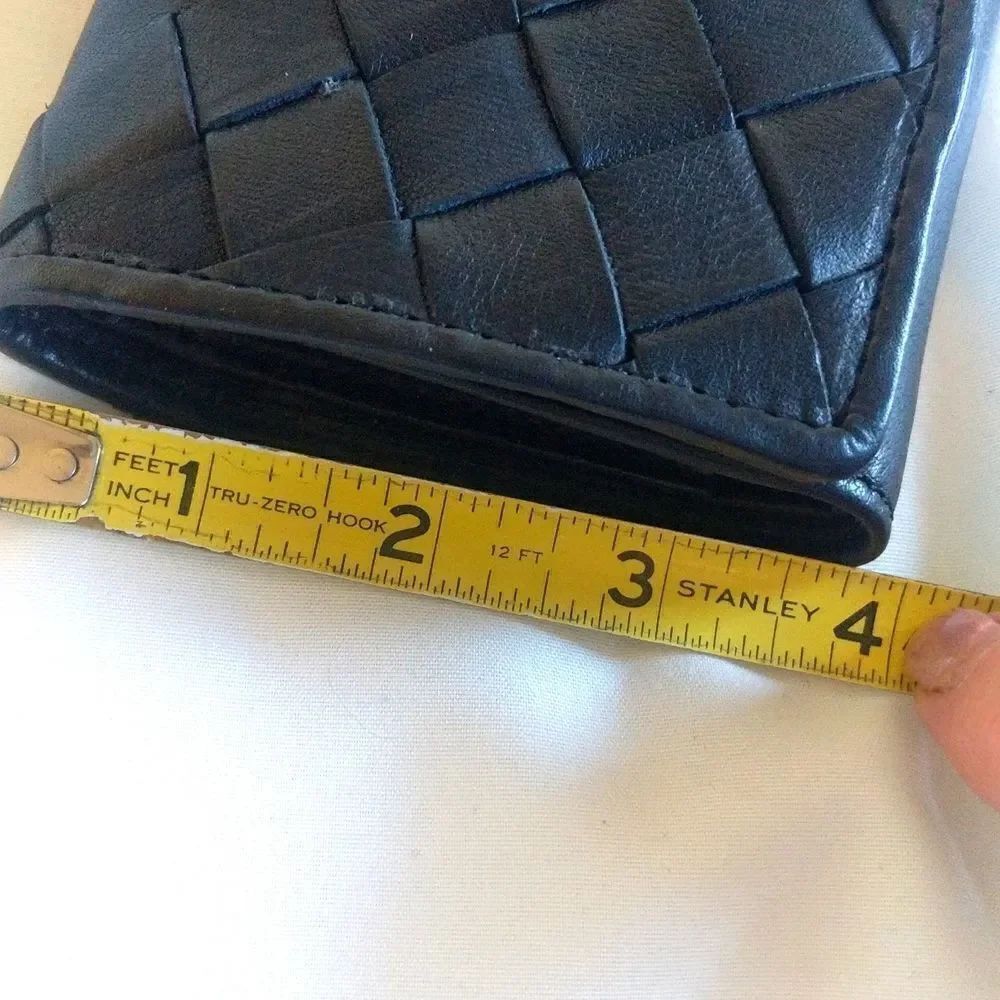 Gorgeous Black Woven Leather Wallet - Picture 14 of 16